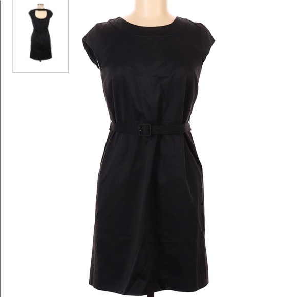 Merona Cap Sleeve Mini Black Cocktail Dress Size 10 - Picture 1 of 9
